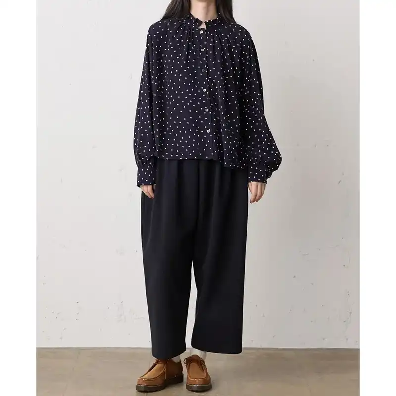 MidiUmi フランネルタッチイージーパンツ /NV77 【日本製】